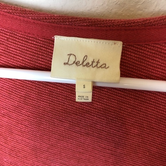 Anthropologie Deletta Orange Pathed Seams Blouse​​​​​​ - Picture 4 of 7